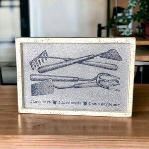 Farmhouse Decor Wooden Box Sign Gray and Ivory Neutral